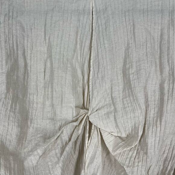 Zara Flowy Knotted Button Down Shirt Women's Size Small - Picture 4 of 6